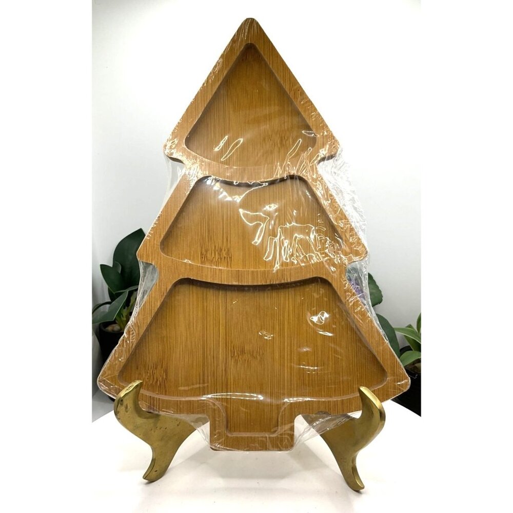 Bamboo Tree-Shaped Serving Tray
